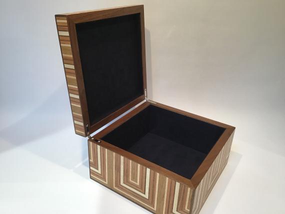 Picture of Veneered Geometrical Keepsake Box